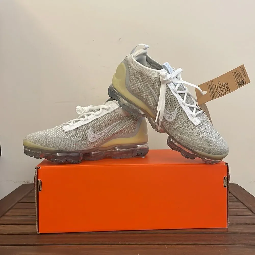 Nike Air VaporMax 2021 FK White Pure Platinum Women Size 8(DC4112-100)